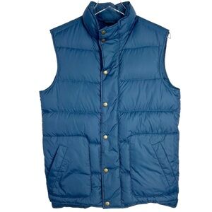 LAND’S END Men’s Down Puffer Vest | Snap front | Small